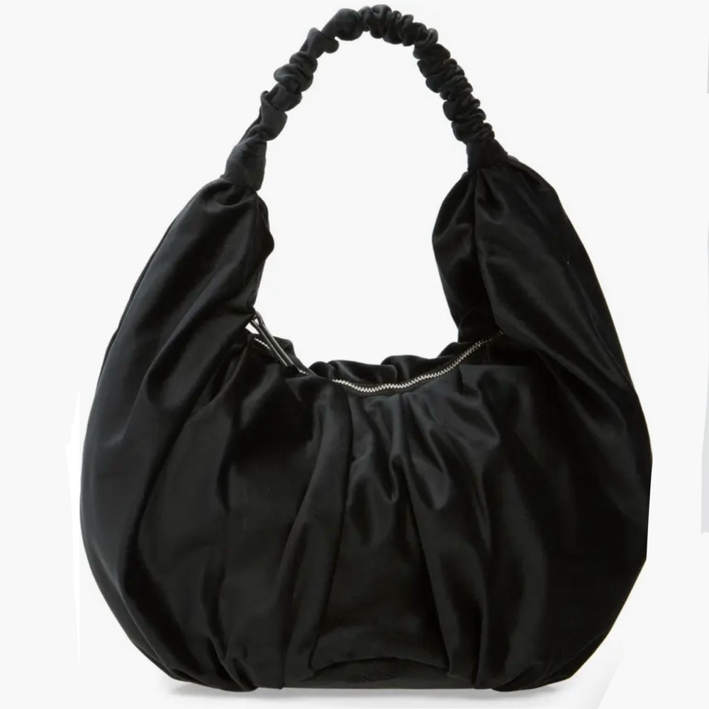 JW Anderson Ruffle Shopper Velvet Shoulder Bag